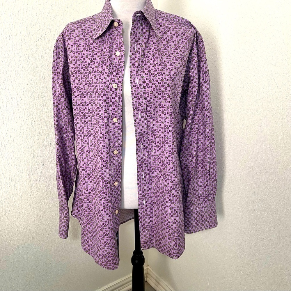 Robert Graham Long Sleeve Large Button Shirt 100% Cotton Knowledge Wisdom Truth